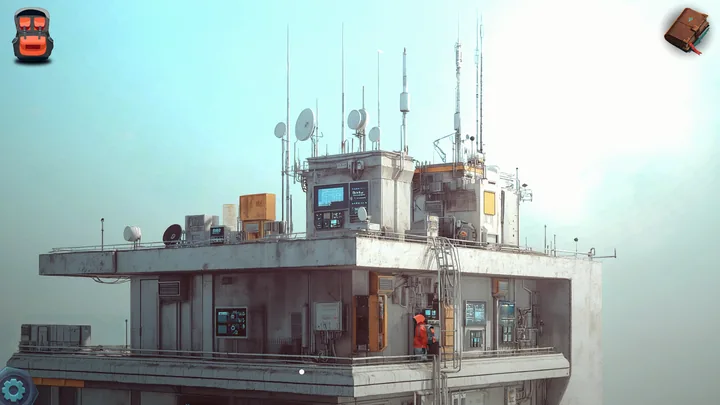 Ezra climbing on the rooftops of Shadow Bridge