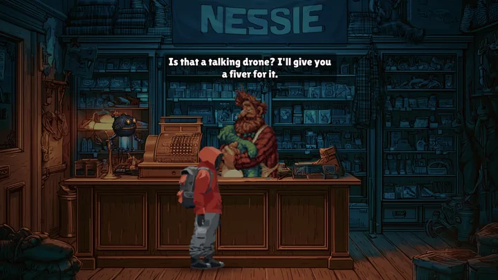 Callum's Nessie souvenir shop